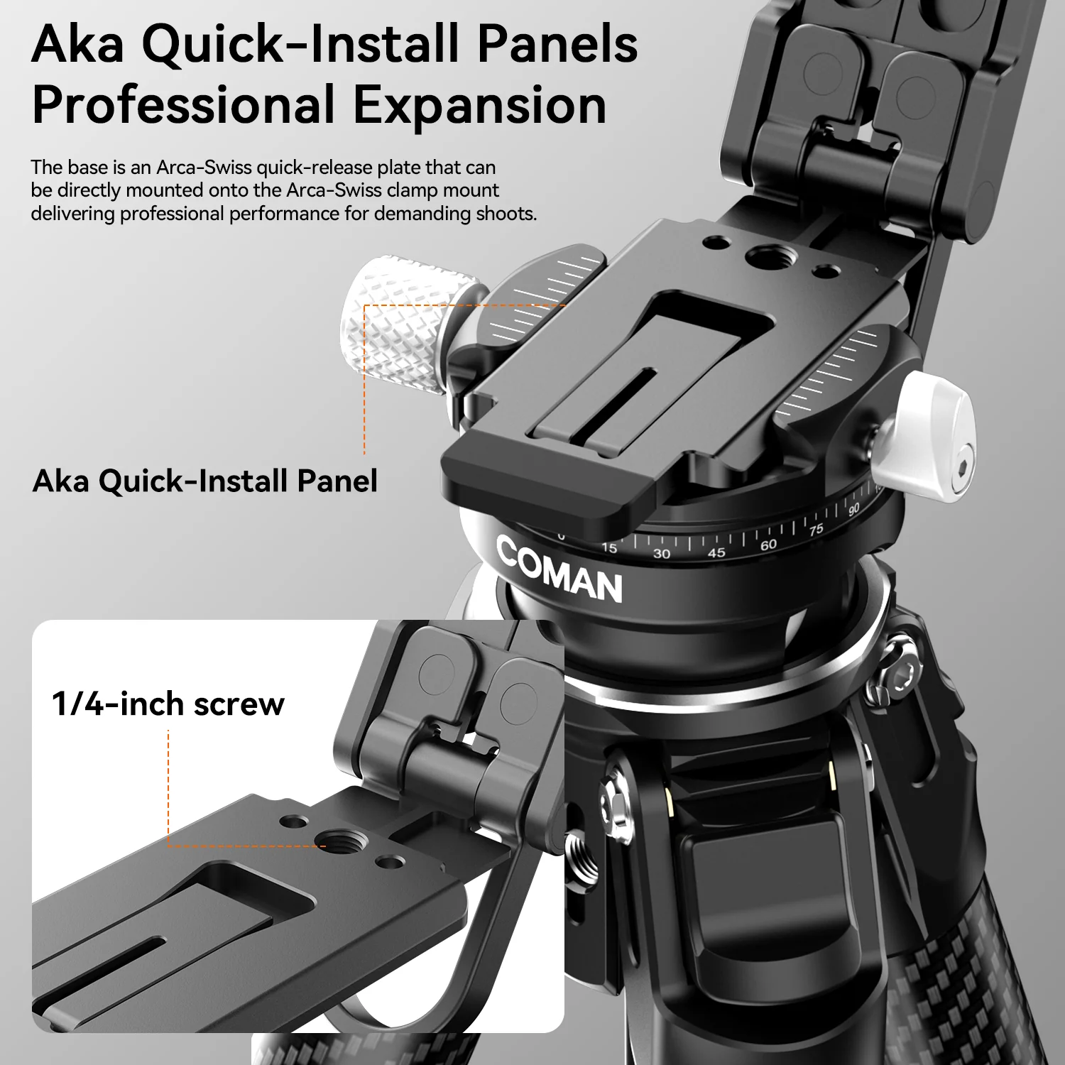 COMAN DP58 Magnetic Phone Tripod Multi Angle Arca Swiss Quick Install - Image 18