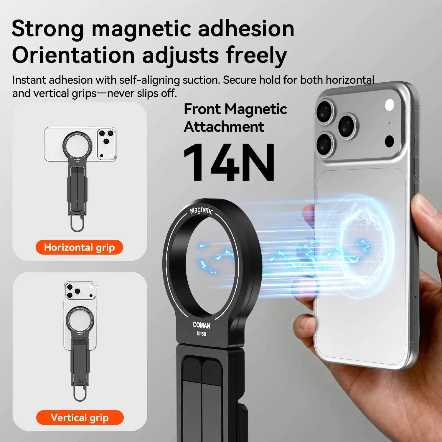 COMAN DP58 Magnetic Phone Tripod Multi Angle Arca Swiss Quick Install - Image 22