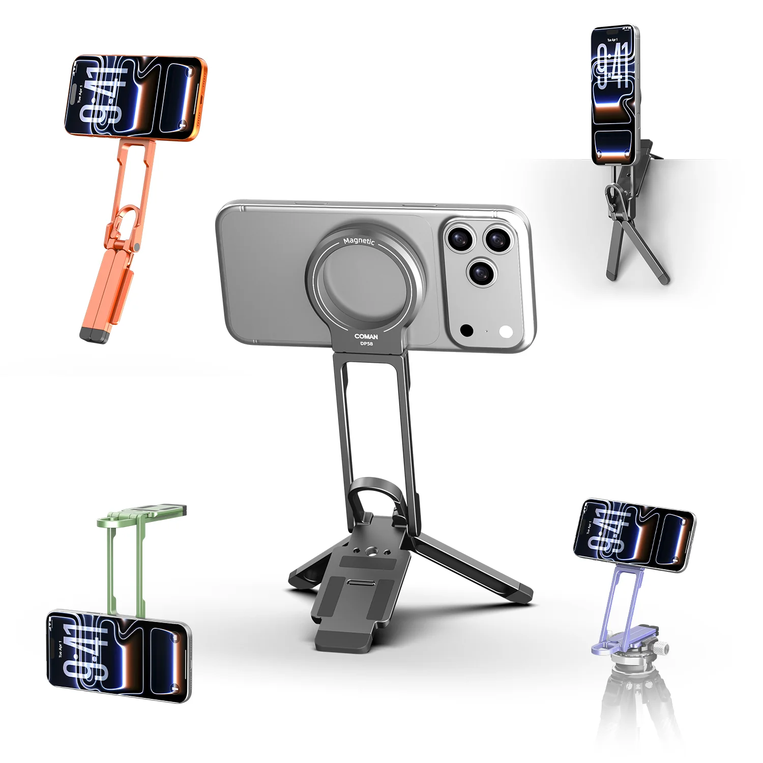 COMAN DP58 Magnetic Phone Tripod Multi Angle Arca Swiss Quick Install - Image 4