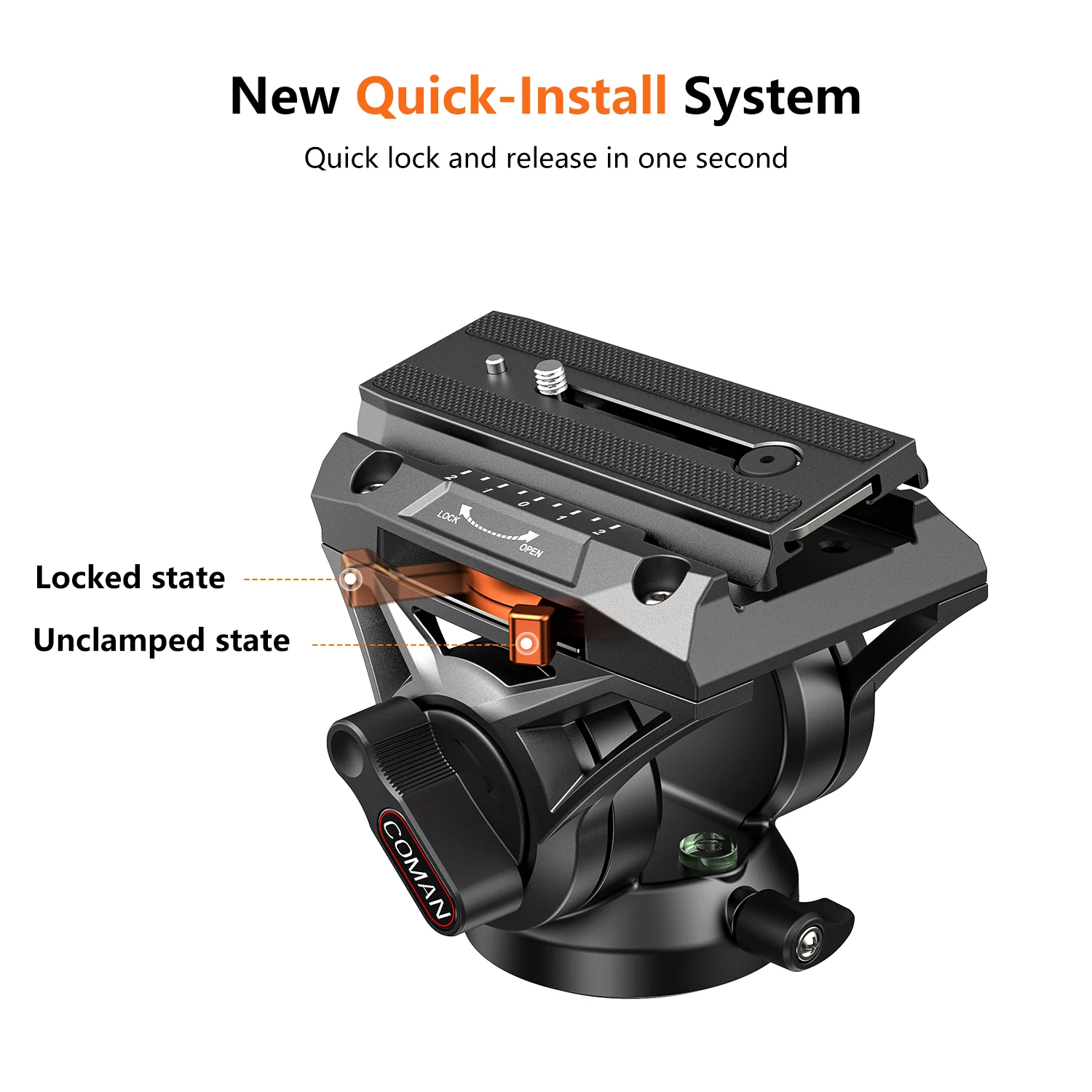 COMAN DX327CQ6 Carbon Fiber Video Monopod with Q6 Fluid Head | DJI RS & Manfrotto Compatible - Image 8