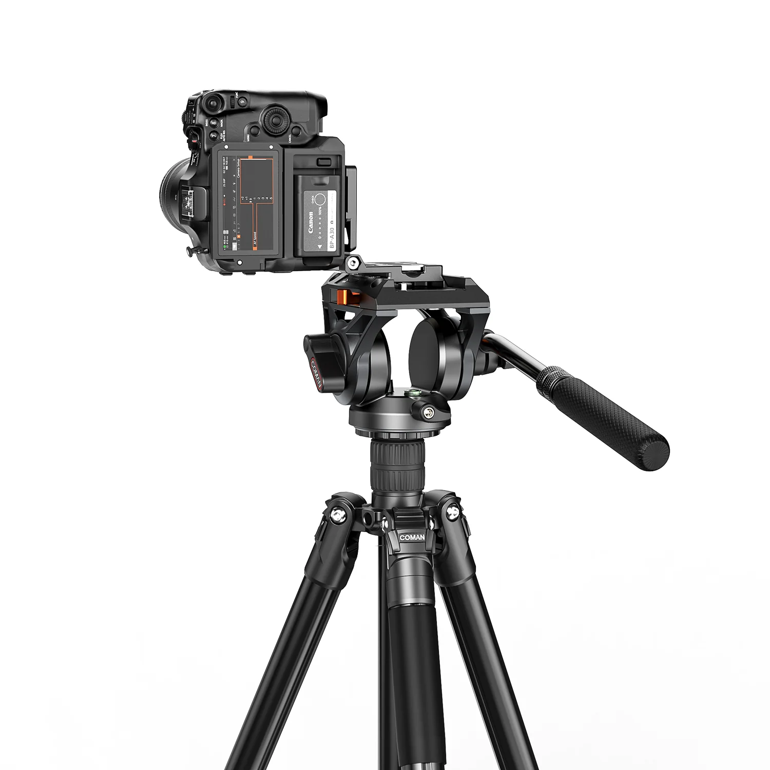 COMAN EX300 Foldable L-shaped Tripod Mounting Plate 1/4" Screw - Image 3