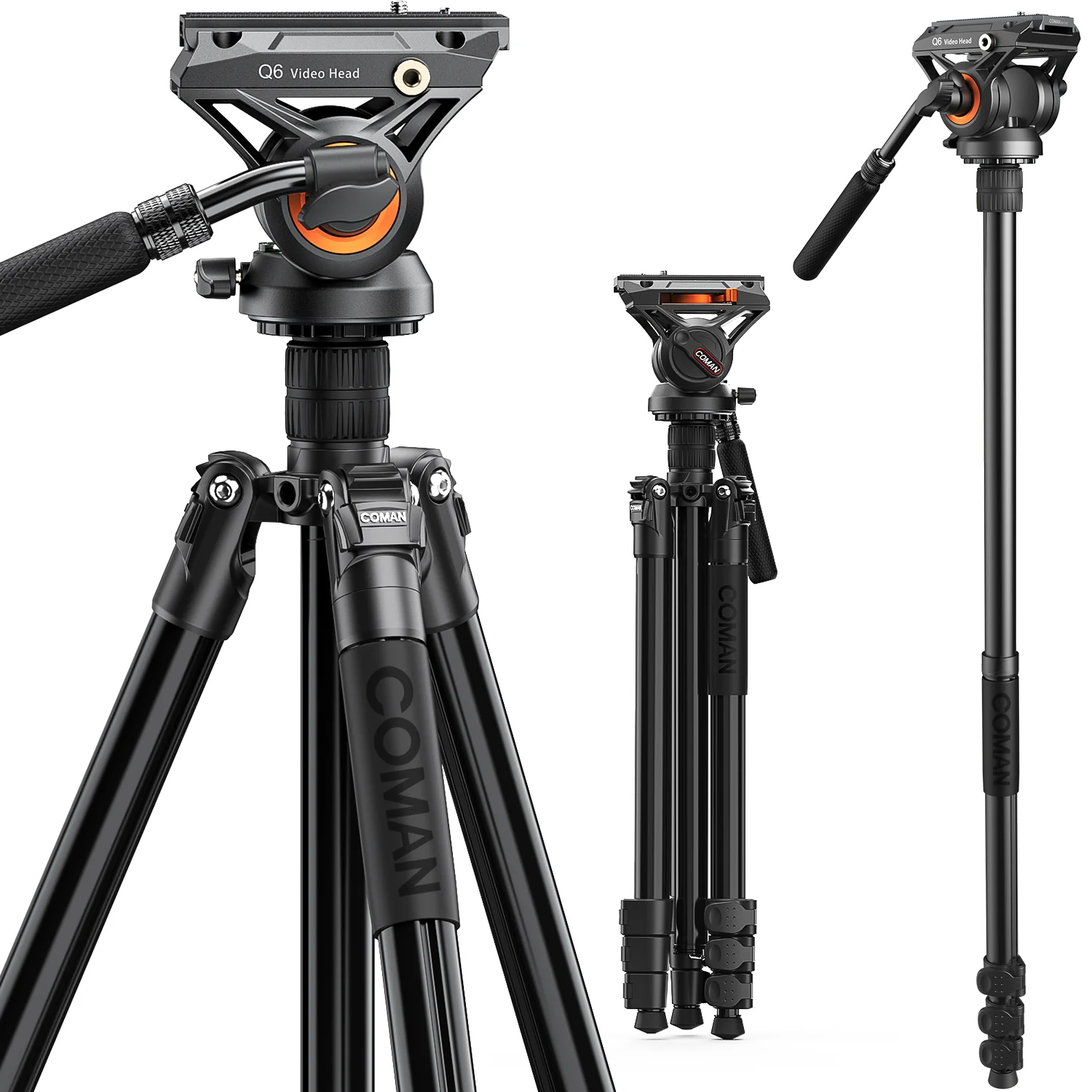 COMAN KX3939Plus Camera Tripod for DSLR, DJI RS2/RS3/RS4, Manfrotto - Image 3