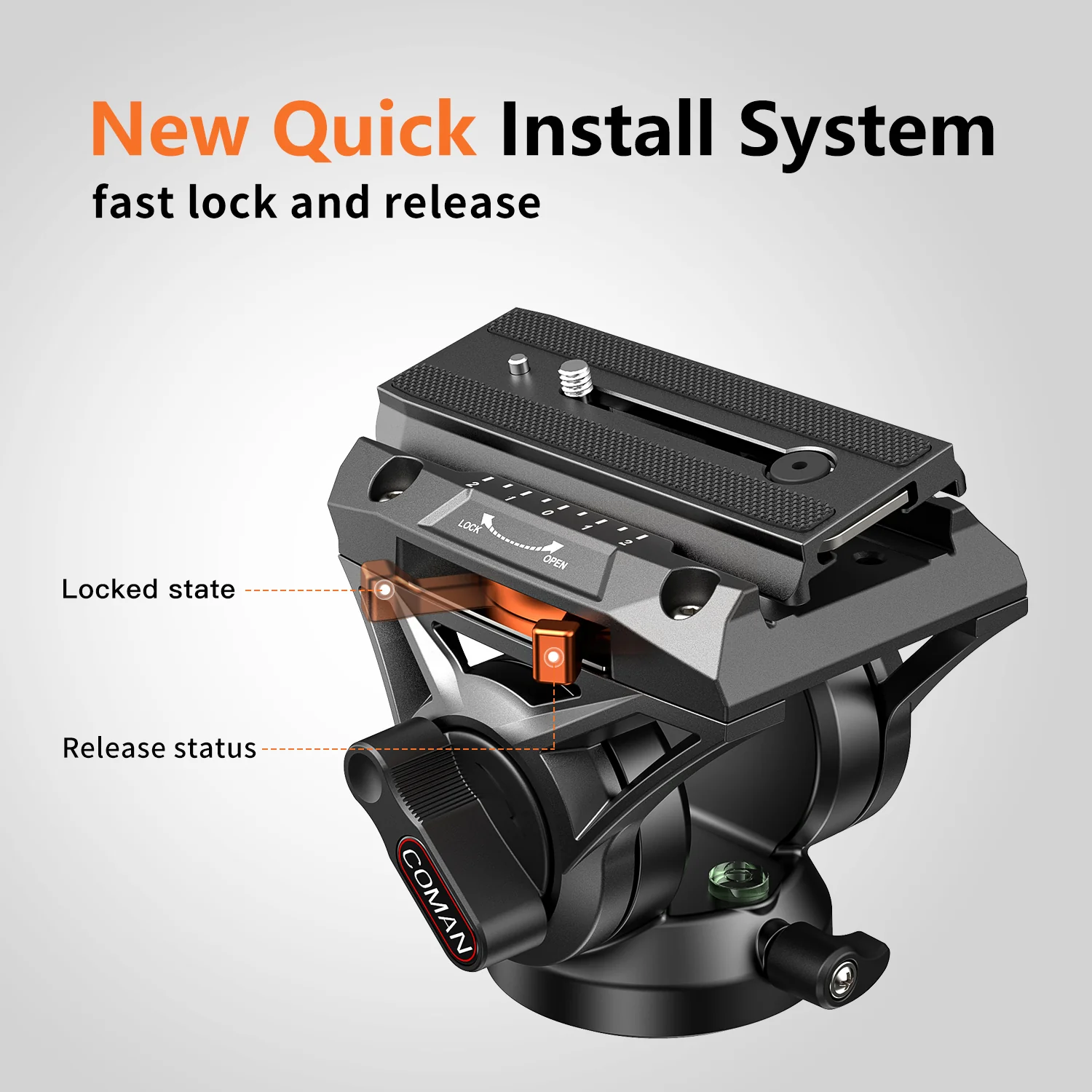 COMAN KX3939Plus Camera Tripod for DSLR, DJI RS2/RS3/RS4, Manfrotto - Image 6