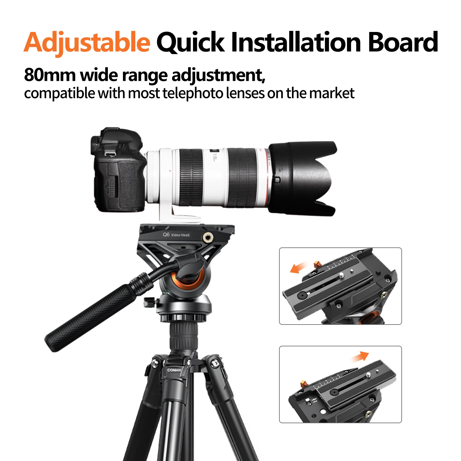 COMAN KX3939Plus Camera Tripod for DSLR, DJI RS2/RS3/RS4, Manfrotto - Image 7