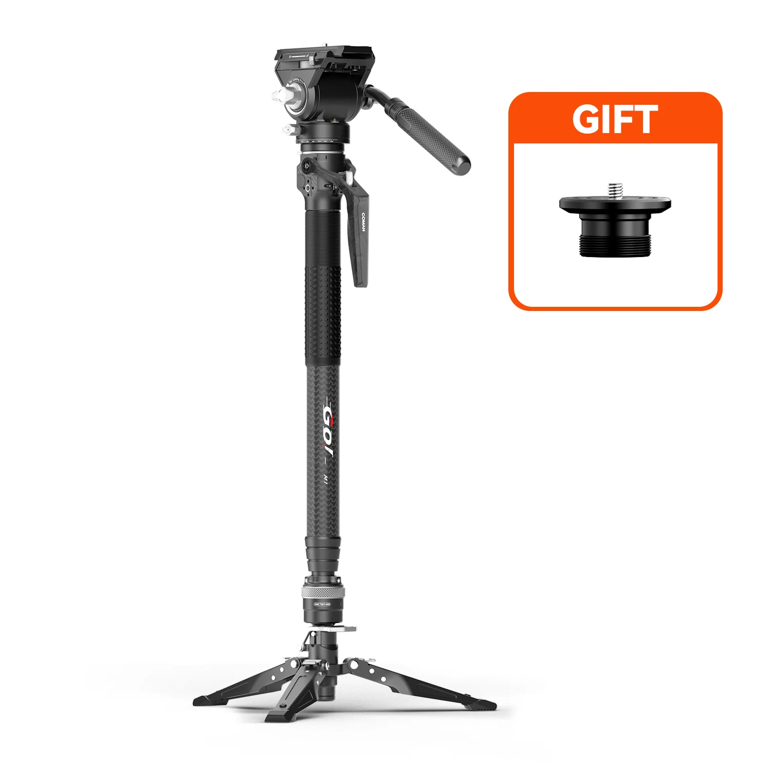 COMAN M1 & M1V5 Portable Lightweight Carbon Fiber Monopod Stable Support 44.1 lbs - Image 28