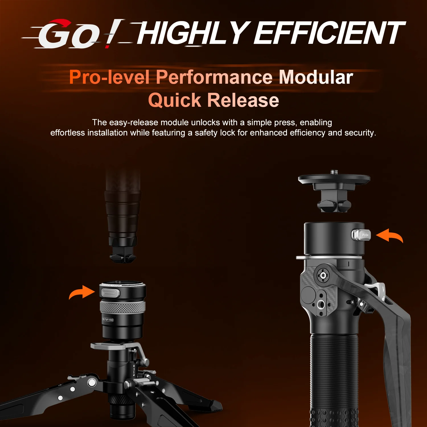 COMAN M1 Pro Monopod Quick Release Lightweight Carbon Fiber Monopod 44.1 lbs Load - Image 17