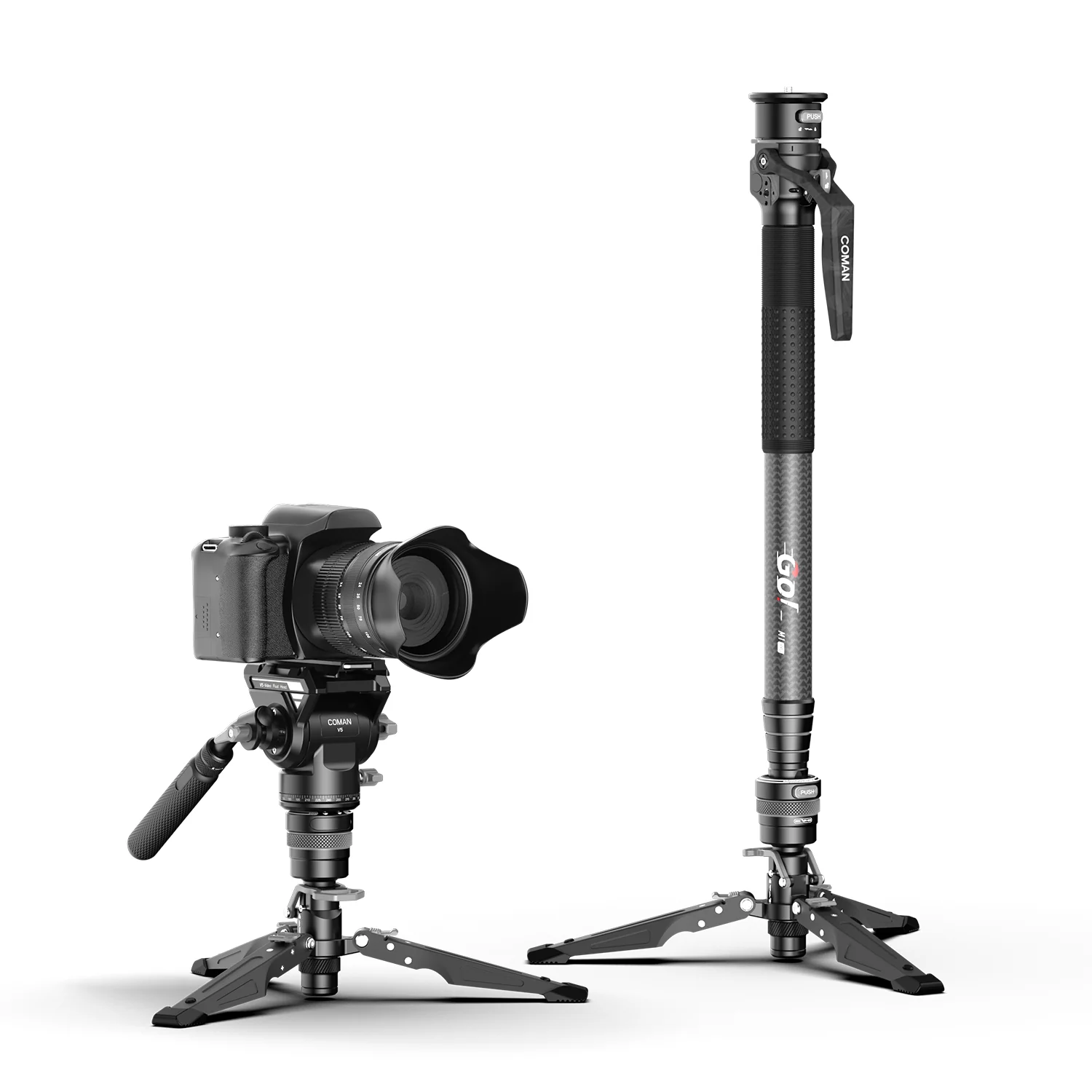 COMAN M1 Pro Monopod Quick Release Lightweight Carbon Fiber Monopod 44.1 lbs Load - Image 9