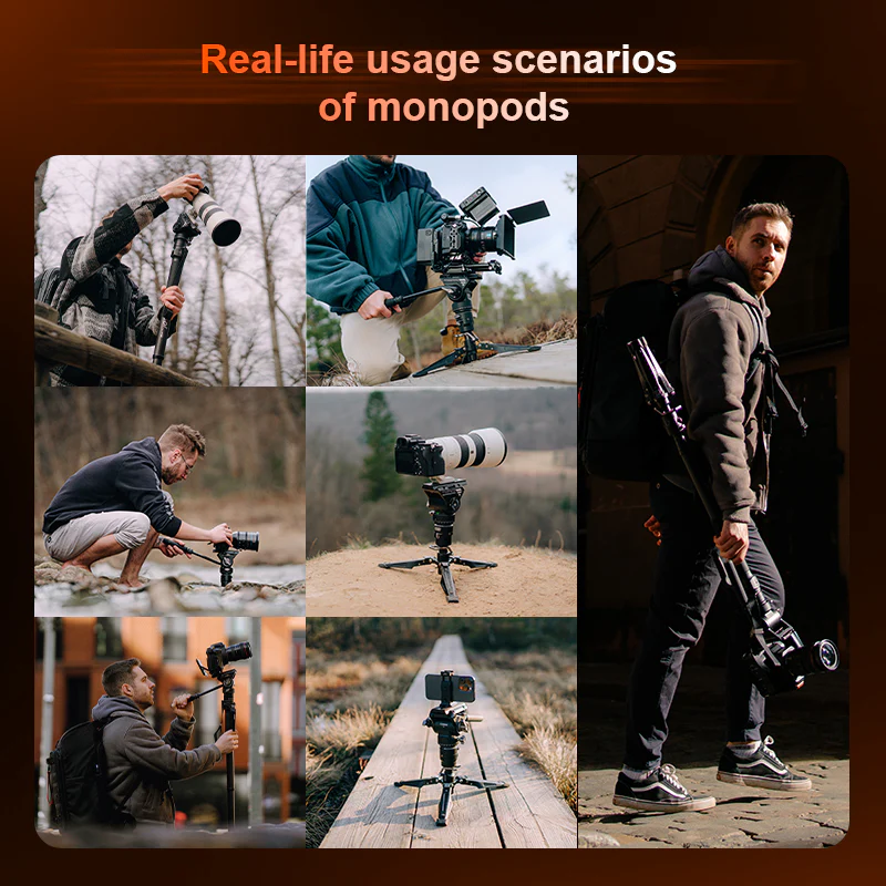 COMAN M1 Pro V5 Carbon Fiber Monopod One Click Quick Release 69in for Photo Video - Image 11