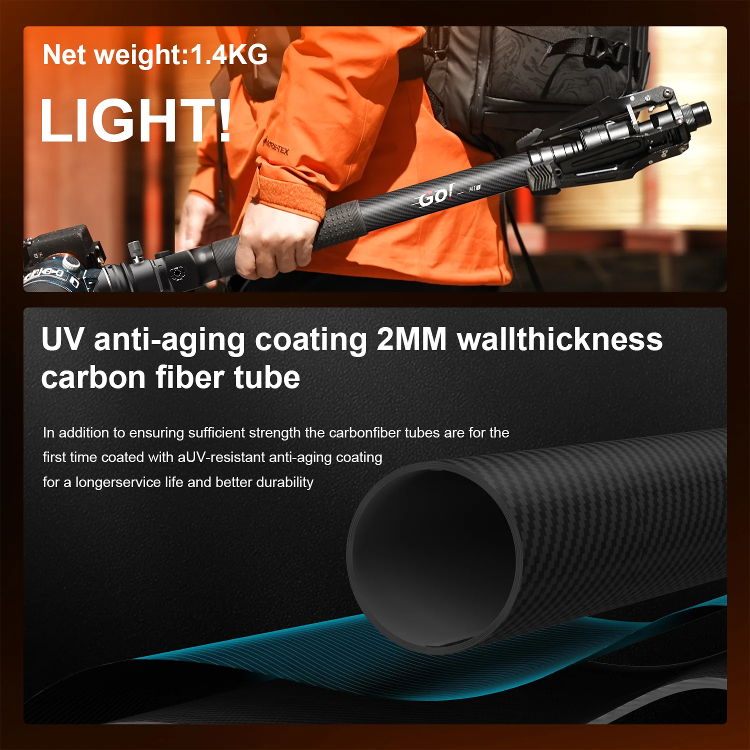 COMAN M1S Upgraded Lightweight Carbon Fiber Camera Monopod with Arca Quick Release System - Image 24