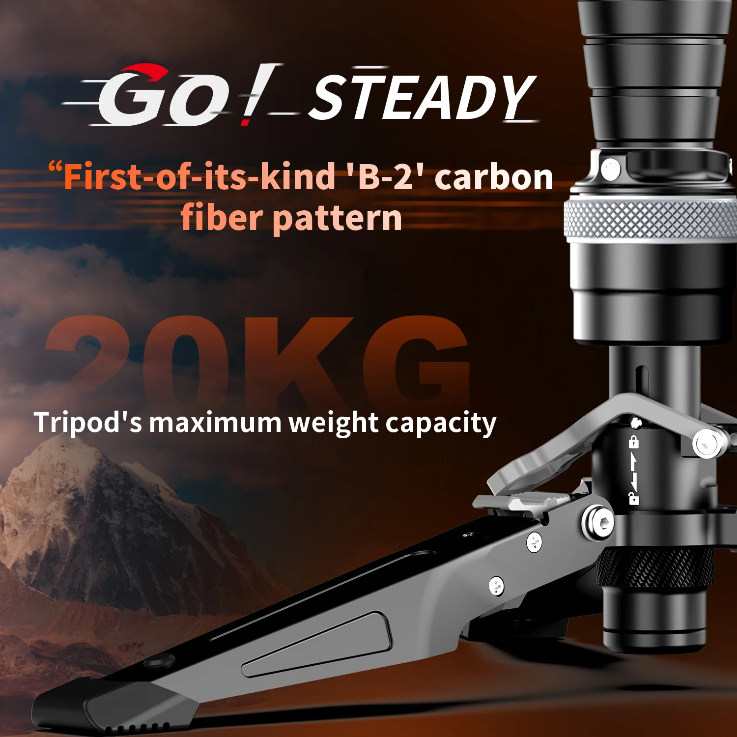 COMAN M1V5 Carbon Fiber Monopod with V5 Head, 67" Height, 22 lbs Load - Image 15