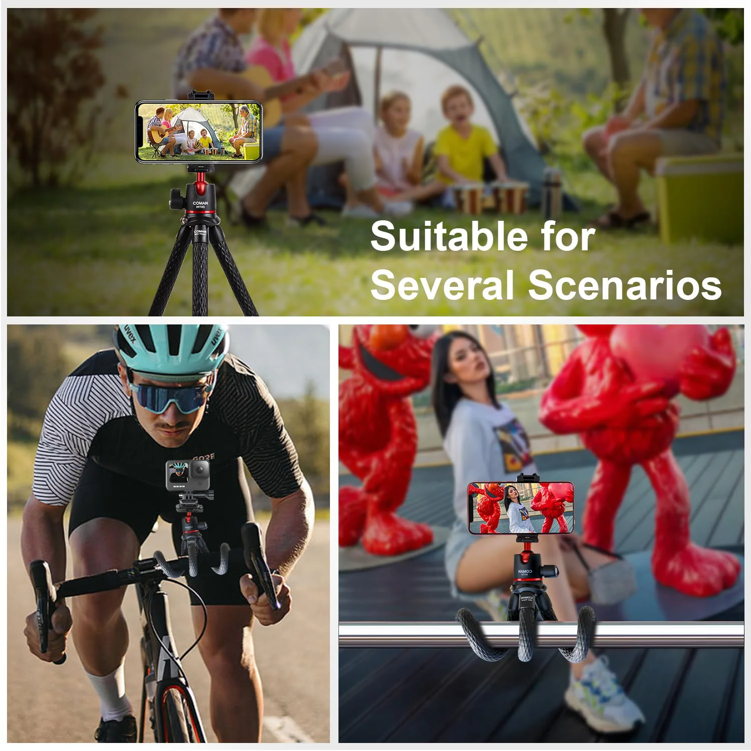 Coman MT40 Flexible Tripod for Phones & DSLR Cameras with Romote - Image 8