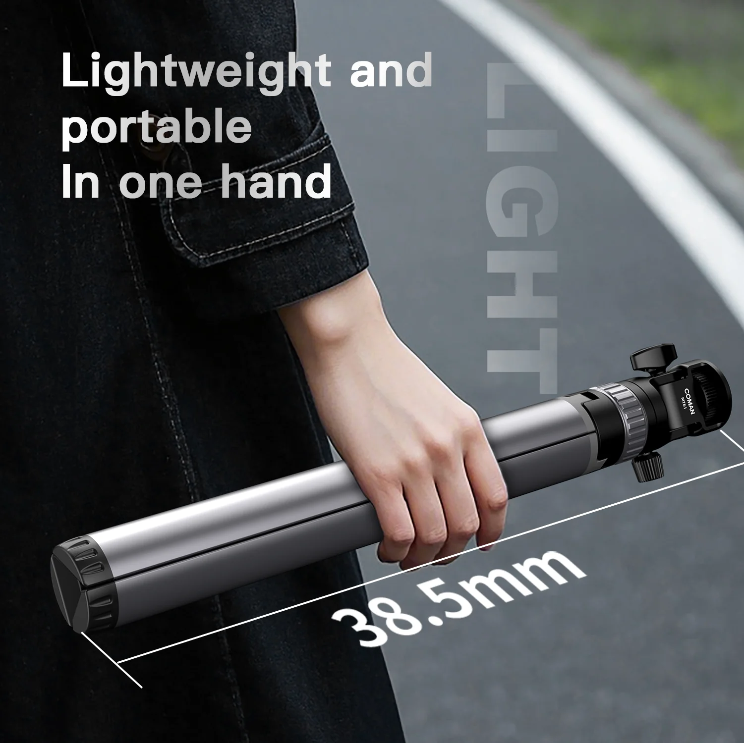 COMAN MT61 Portable Light Stand Tripod, Portable & Multifunctional - Image 9