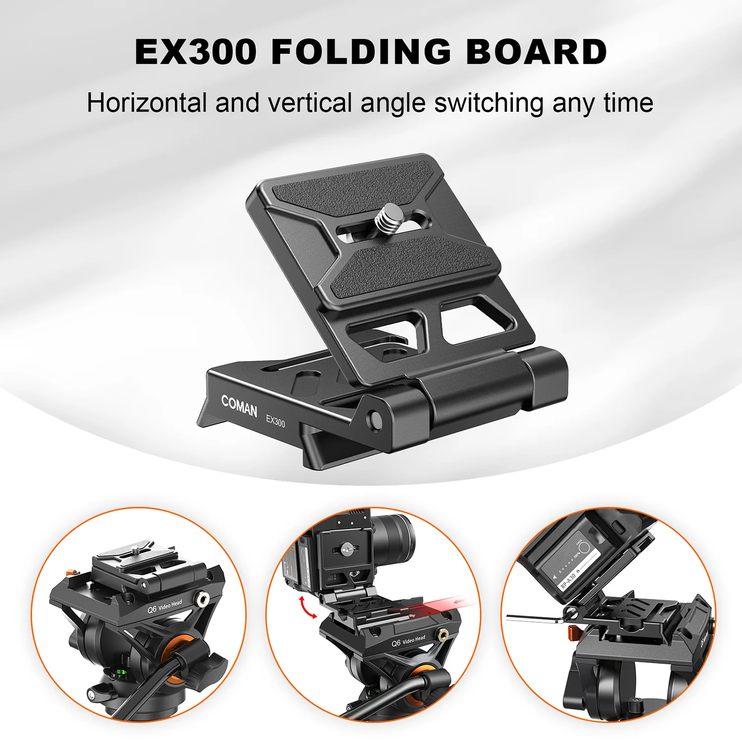 COMAN Q6 Fluid Video Head With Telescopic handle, Manfrotto & DJI RS Compatible - Image 10