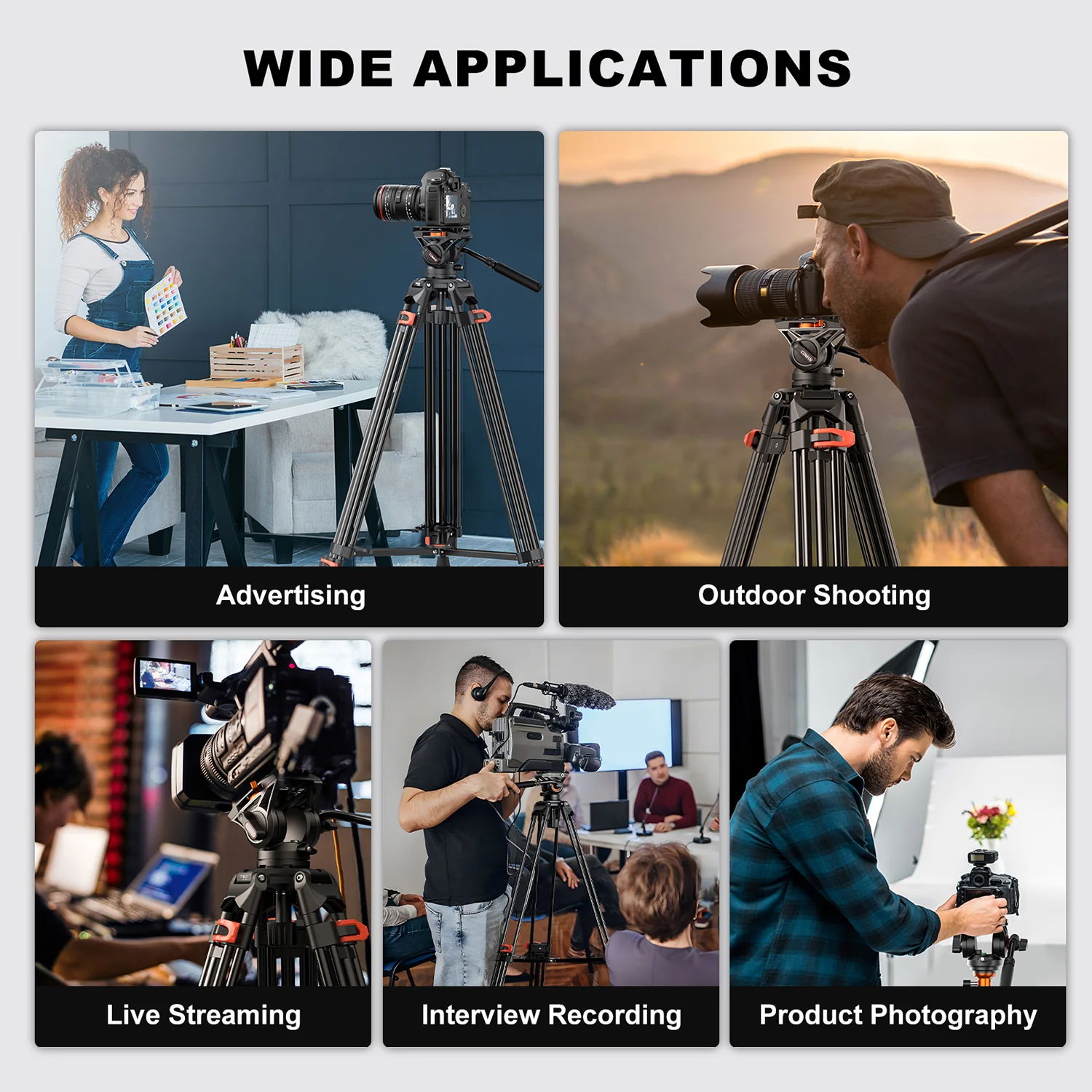 COMAN Q6 Fluid Video Head With Telescopic handle, Manfrotto & DJI RS Compatible - Image 13