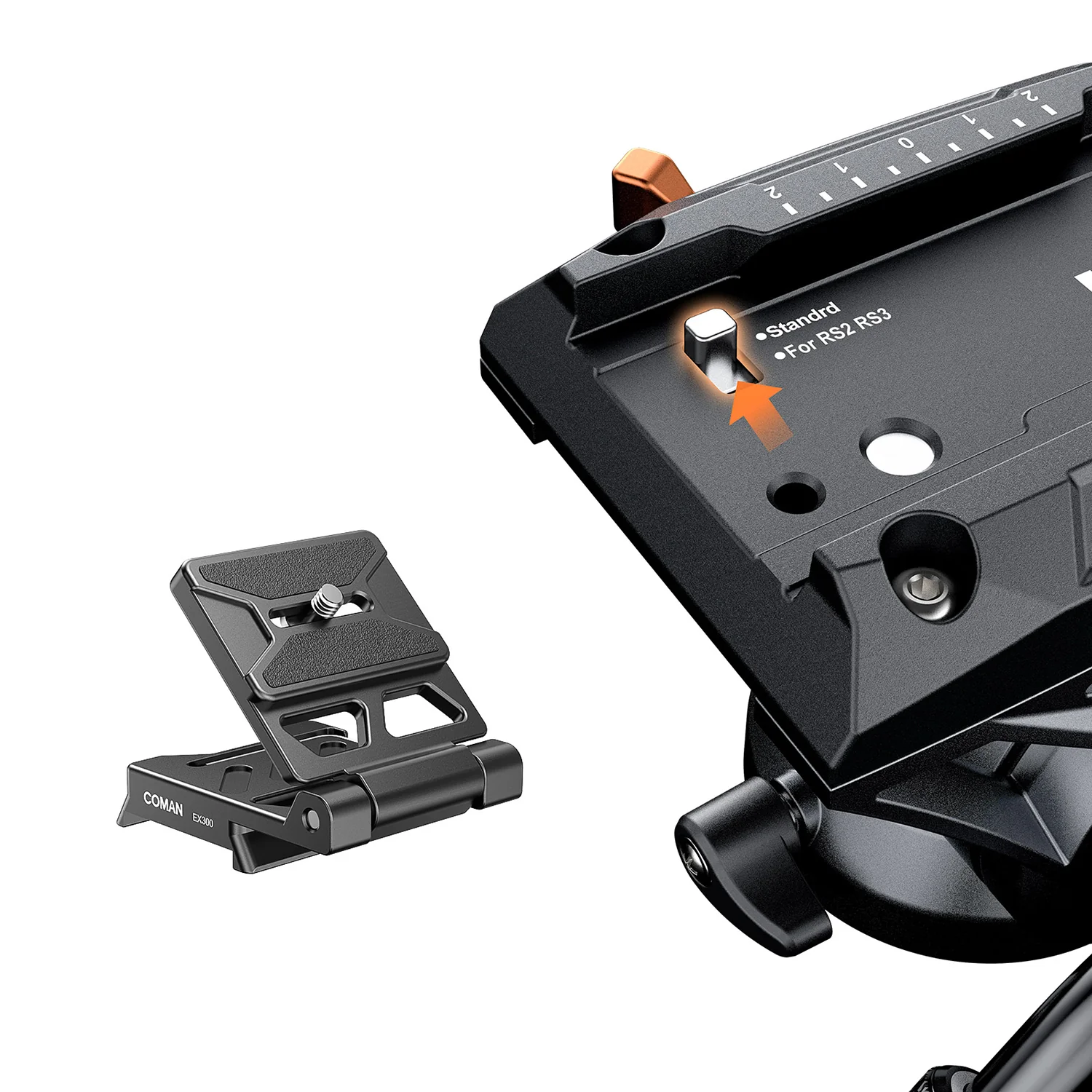 COMAN Q6 Fluid Video Head With Telescopic handle, Manfrotto & DJI RS Compatible - Image 3