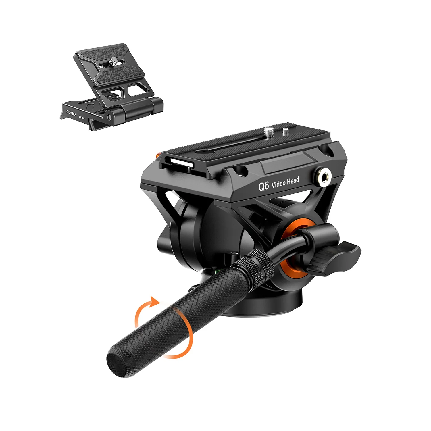 COMAN Q6 Fluid Video Head With Telescopic handle, Manfrotto & DJI RS Compatible - Image 4