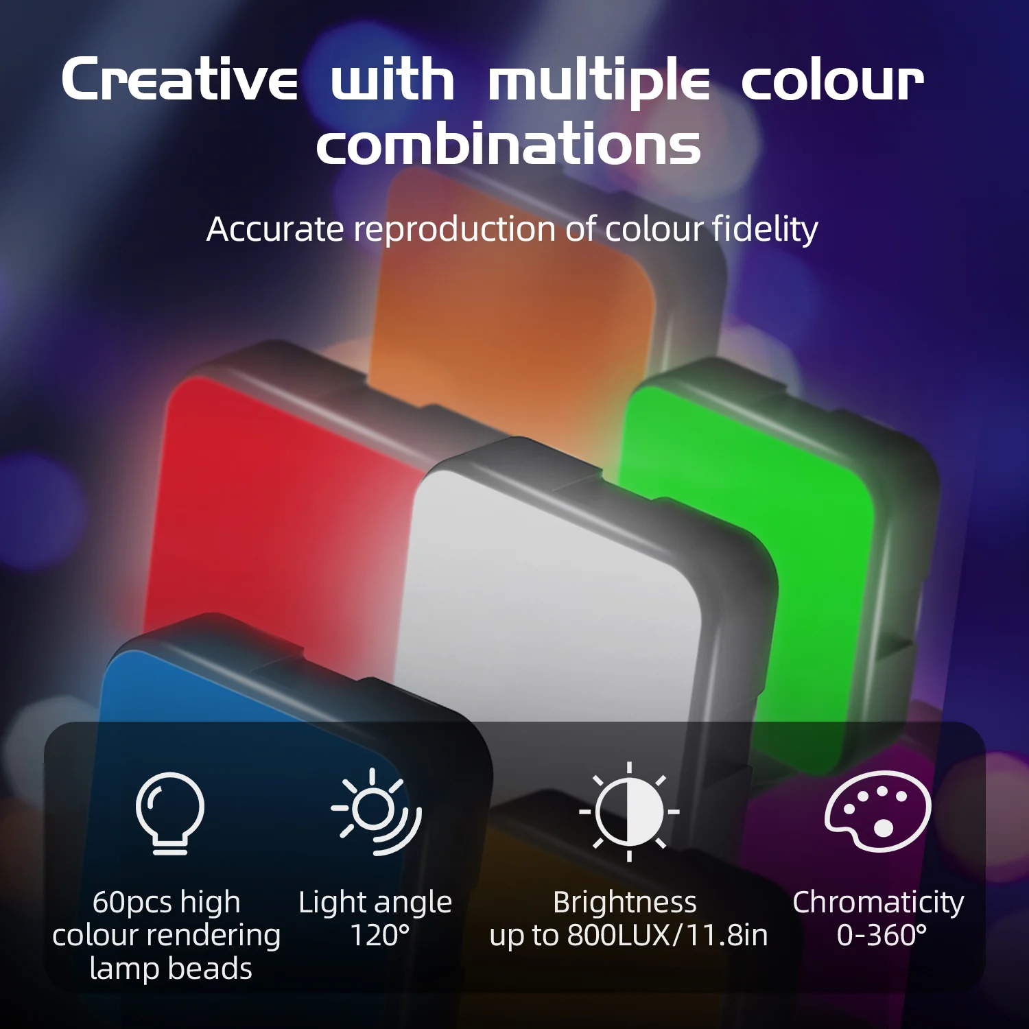 COMAN S65 Pocket RGB Fill Light for Vlogging Photography and Mobile Video - Image 10