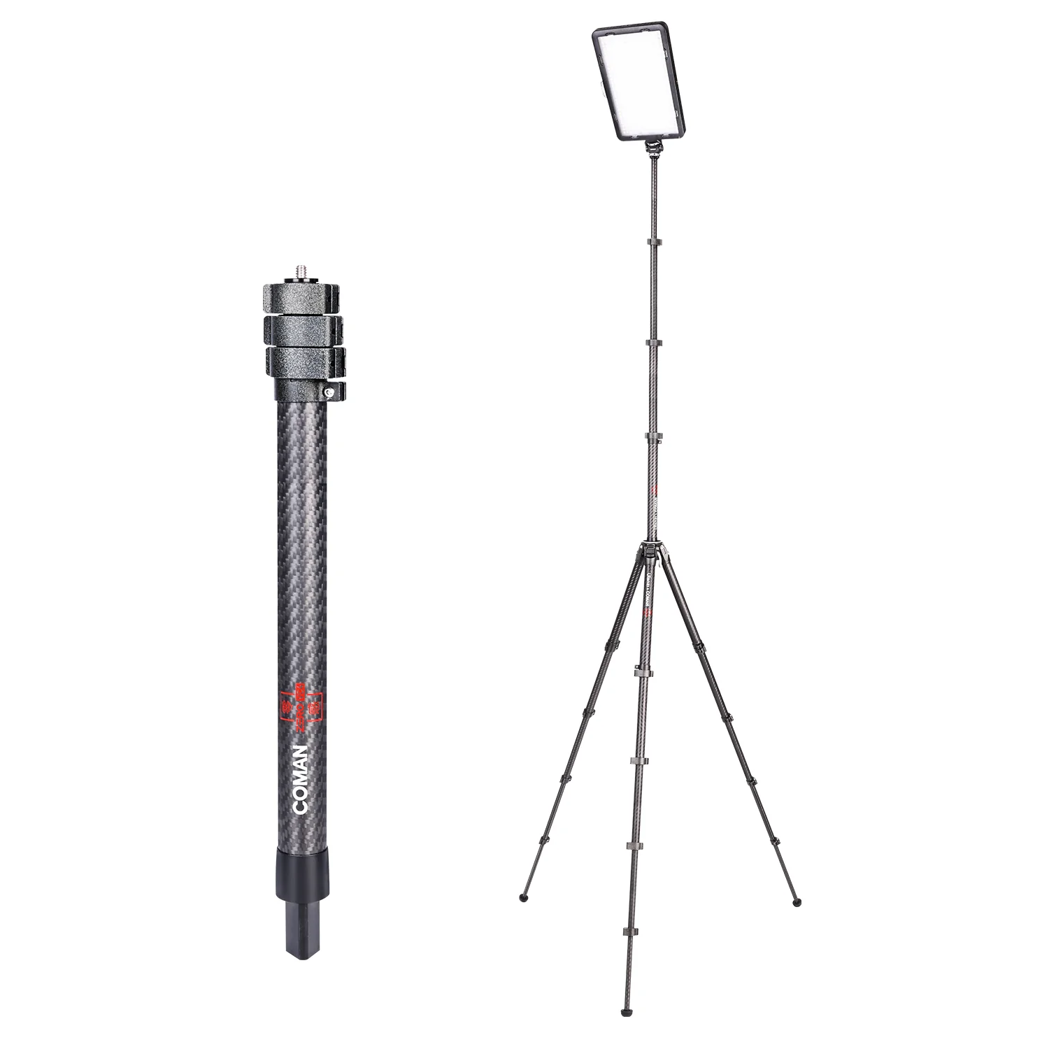 Coman VC4 Extension Pole For Lights For Zero F38 Tripod 1/4" Mount - Image 4