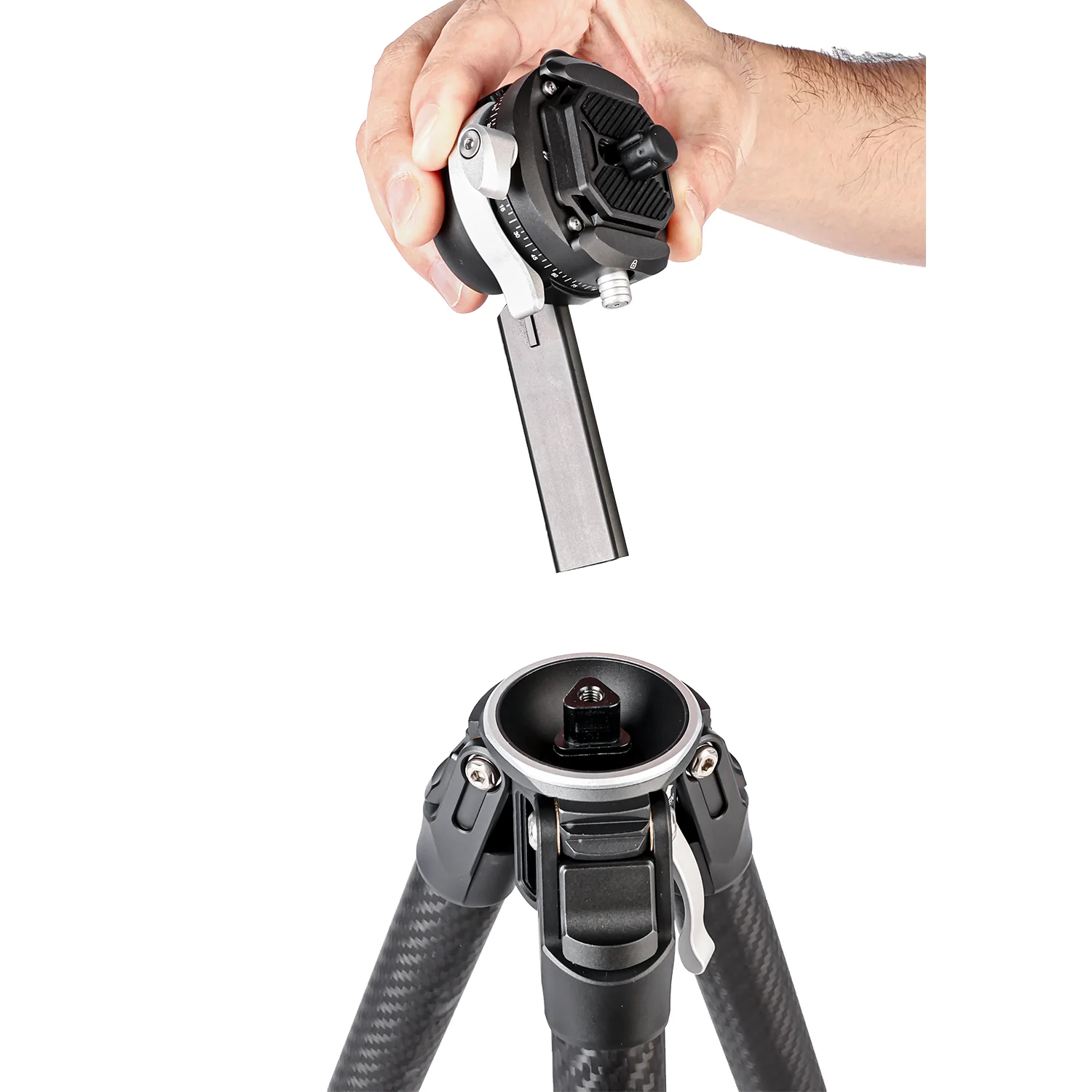 COMAN Zero F38 Carbon Fiber Quick Release Travel Tripod with Ball Head - Image 11