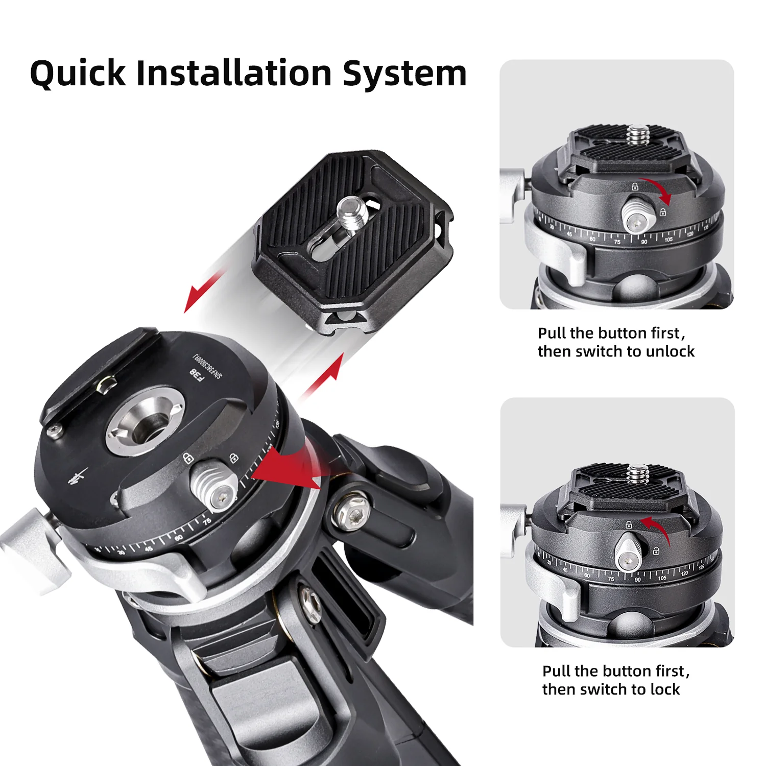 COMAN Zero F38 Carbon Fiber Quick Release Travel Tripod with Ball Head - Image 15