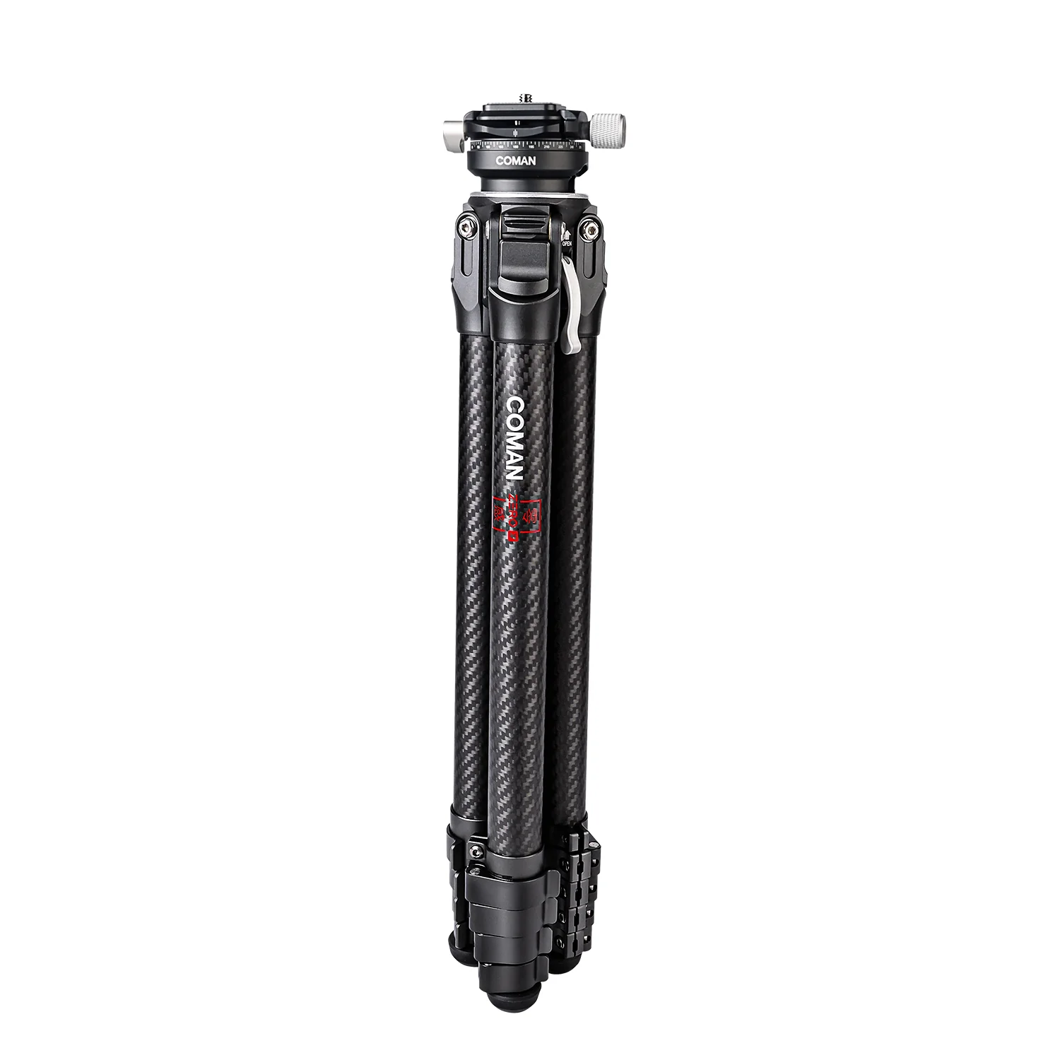 Coman Zero Y Professional Carbon Fiber Travel Tripod, 360° Ball Head, Arca Swiss for DSLR - Image 5