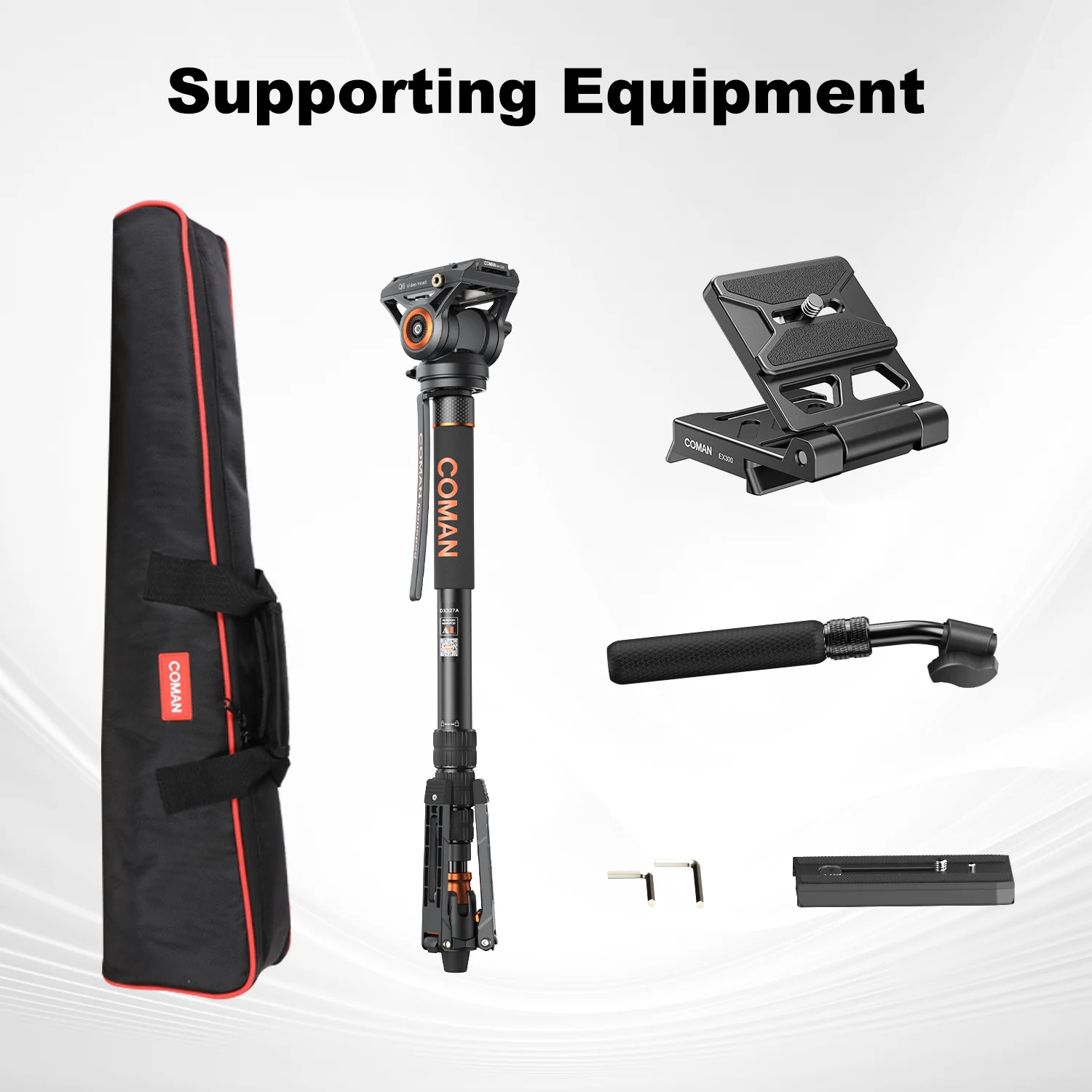 Coman DK288 Aluminium Trekking Pole Monopod with Compass Head & mount - Image 9