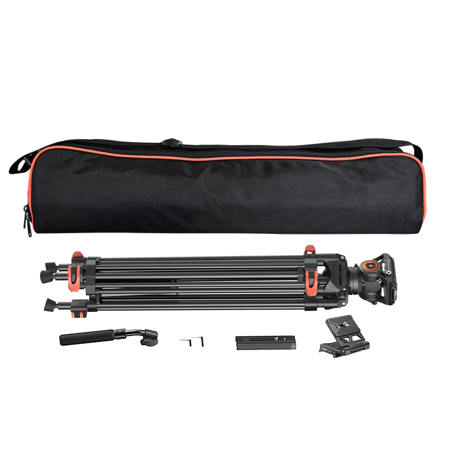 Coman FF16LS Heavy Duty Video Tripod with Fluid Head, Aluminium 73" - Image 10