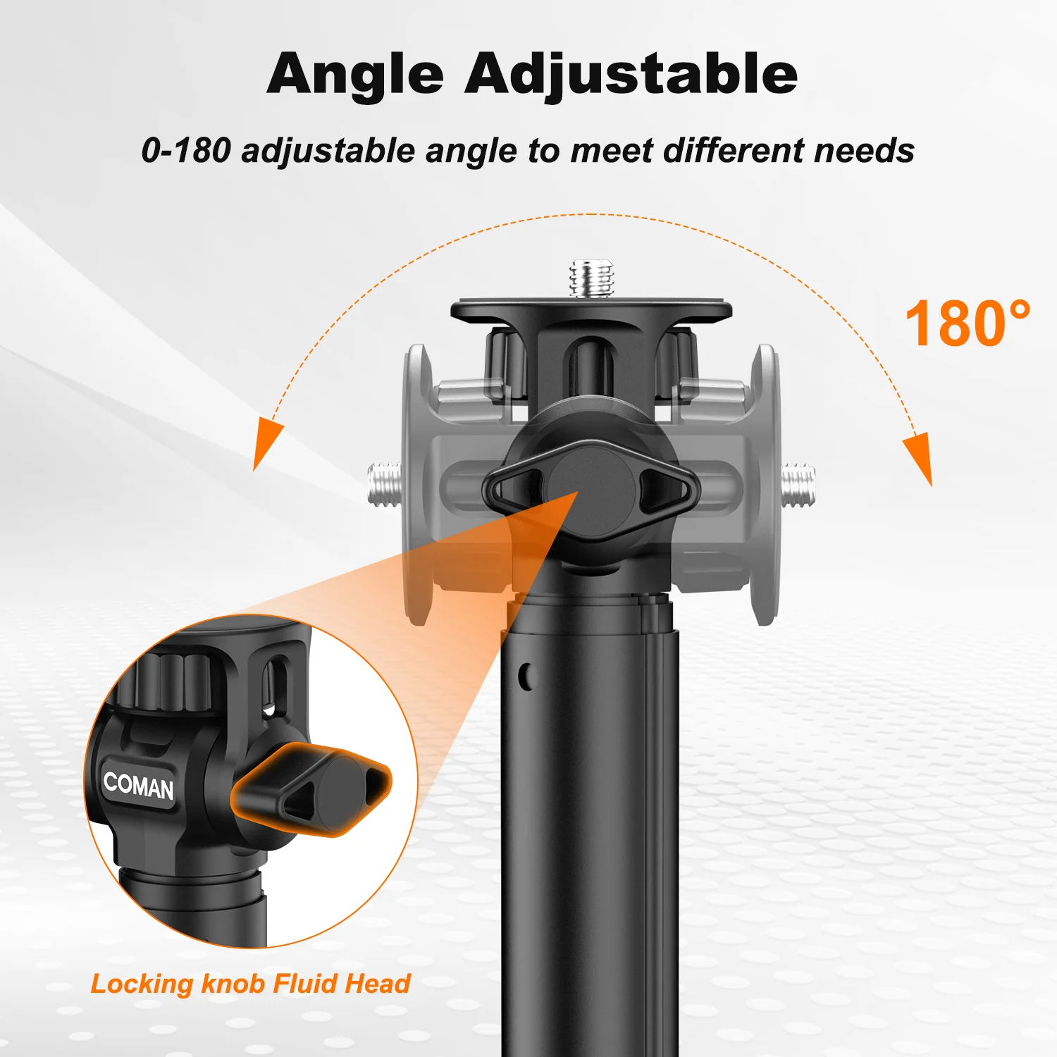 Coman MT60 Lightweight Portable Lighting Tripod 360° Spherical Pan Head - Image 5