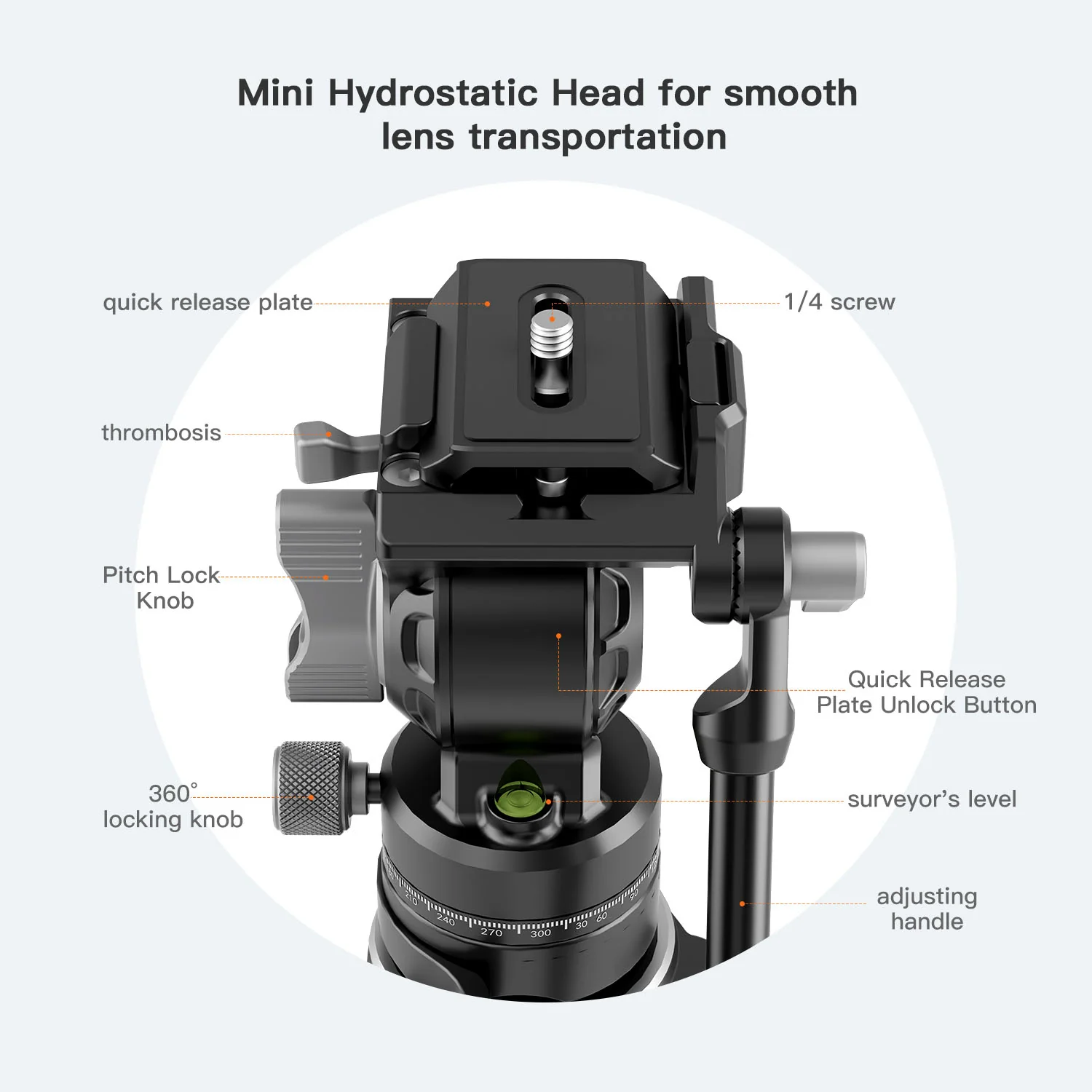 Coman Light H Pro Carbon Fiber Tripod with 1-Second Lock/Unlock & Detachable Monopod - Image 10