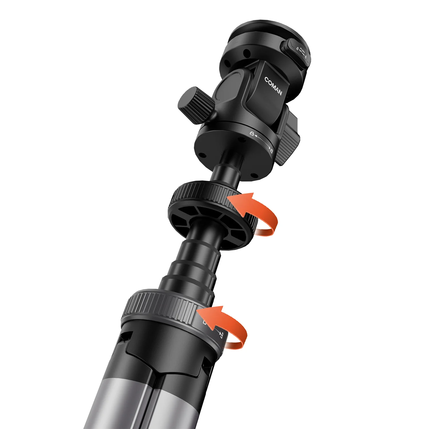 COMAN MT68 One Touch Quick Release Light Stand Tripod 83.4” Adjust 360° Pan - Image 10