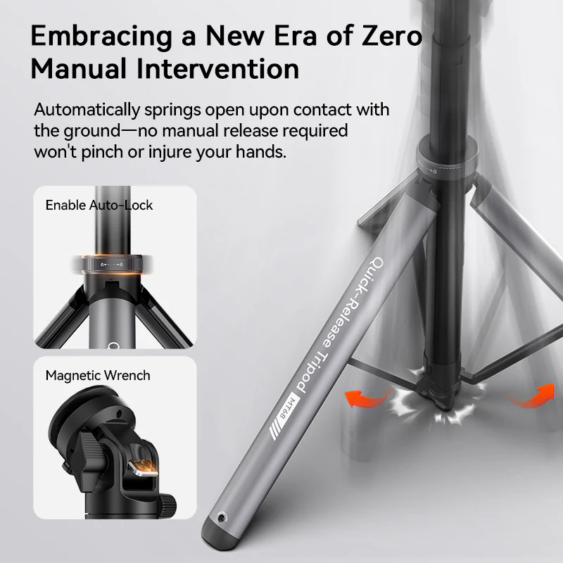 COMAN MT68 One Touch Quick Release Light Stand Tripod 83.4” Adjust 360° Pan - Image 15