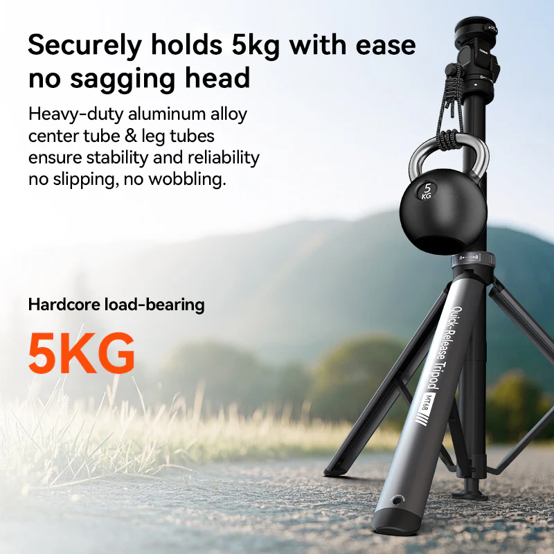 COMAN MT68 One Touch Quick Release Light Stand Tripod 83.4” Adjust 360° Pan - Image 18