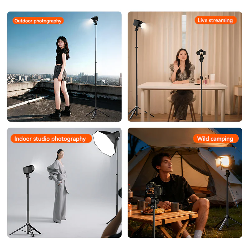 COMAN MT68 One Touch Quick Release Light Stand Tripod 83.4” Adjust 360° Pan - Image 20