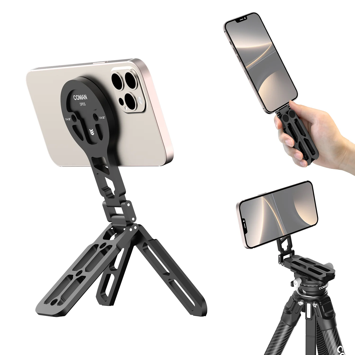 COMAN DP55 Pocket Magnetic Phone Tripod, Portable Foldable - Image 14