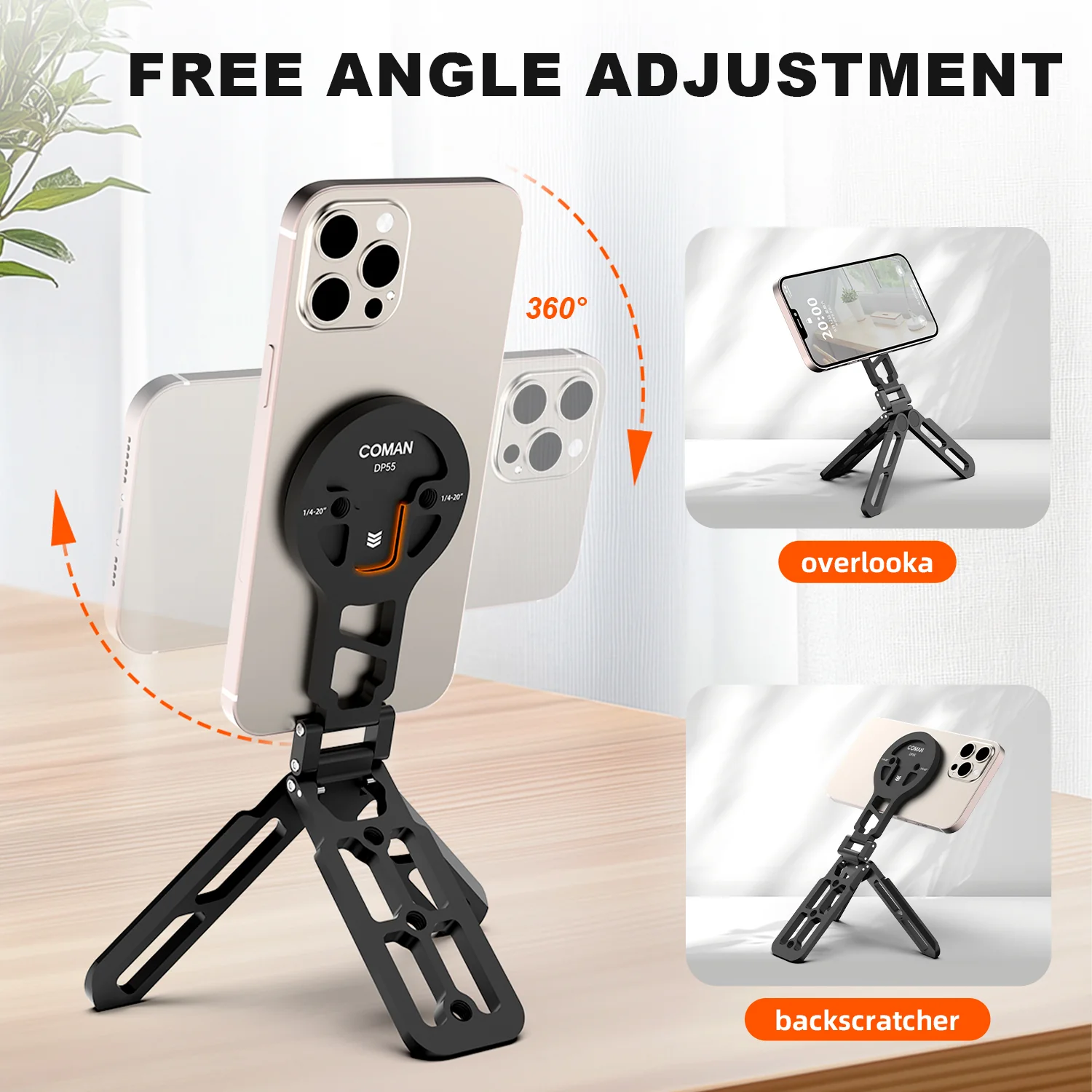 COMAN DP55 Pocket Magnetic Phone Tripod, Portable Foldable - Image 19