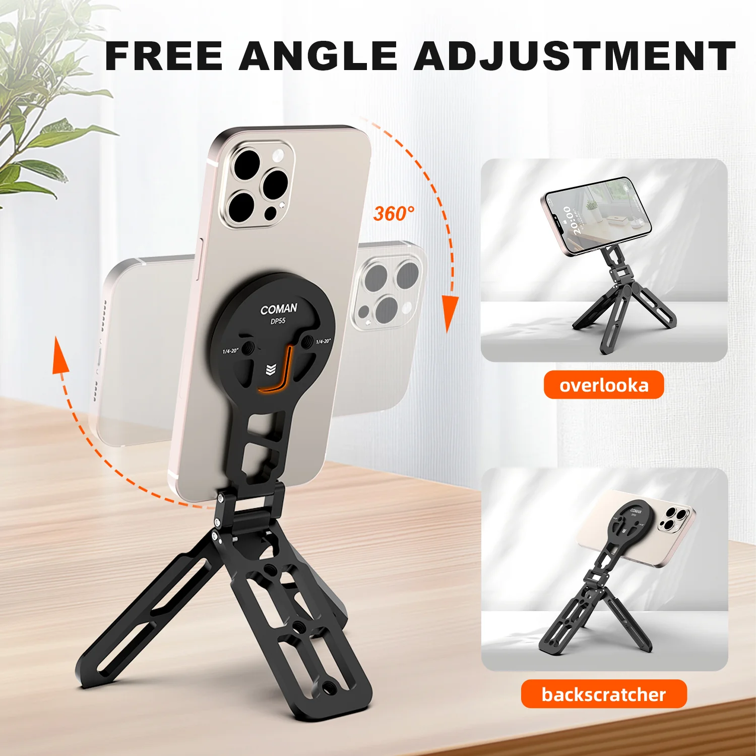 COMAN DP55 Pocket Magnetic Phone Tripod, Portable Foldable - Image 8