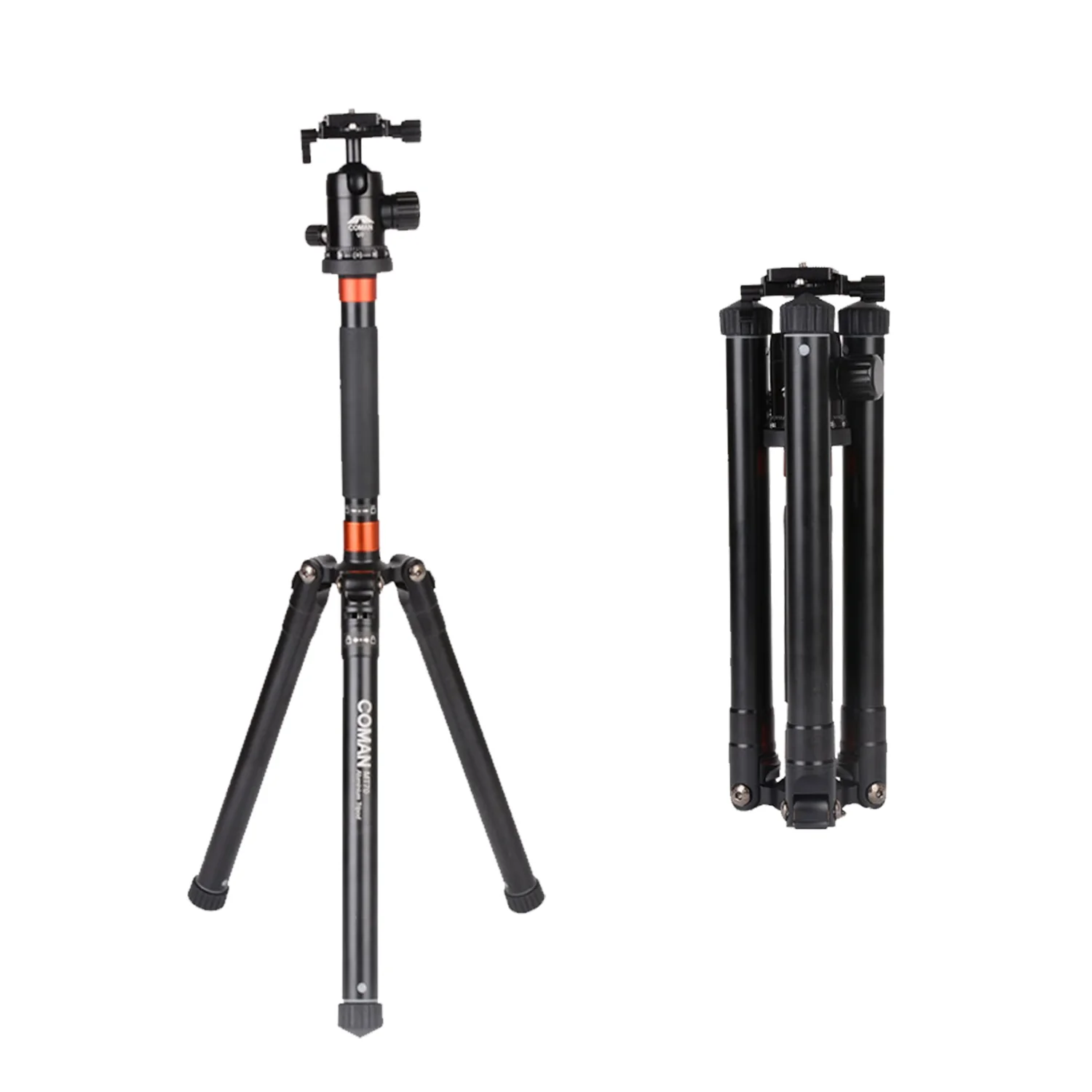 COMAN MT70 Lightweight Portable Travel Tripod with 360° Panoramic - Image 4
