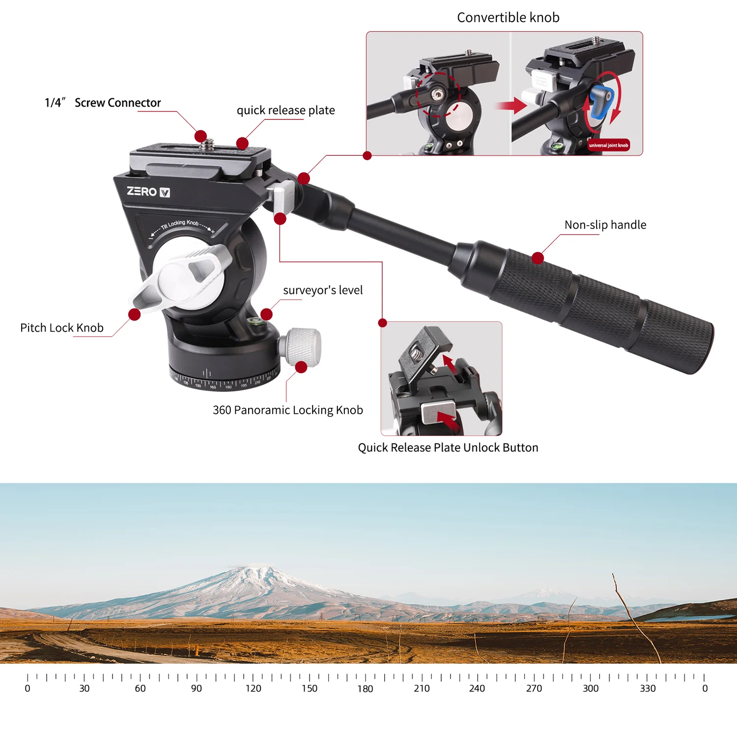 COMAN Zero V Carbon Fiber Travel Tripod for DSLR Cameras - Image 12