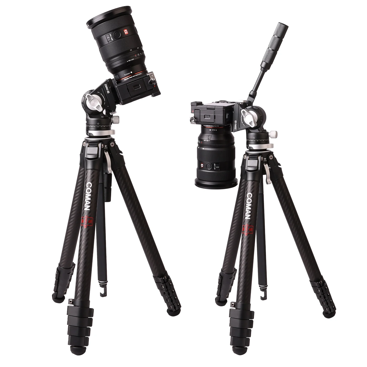 COMAN Zero V Carbon Fiber Travel Tripod for DSLR Cameras - Image 5